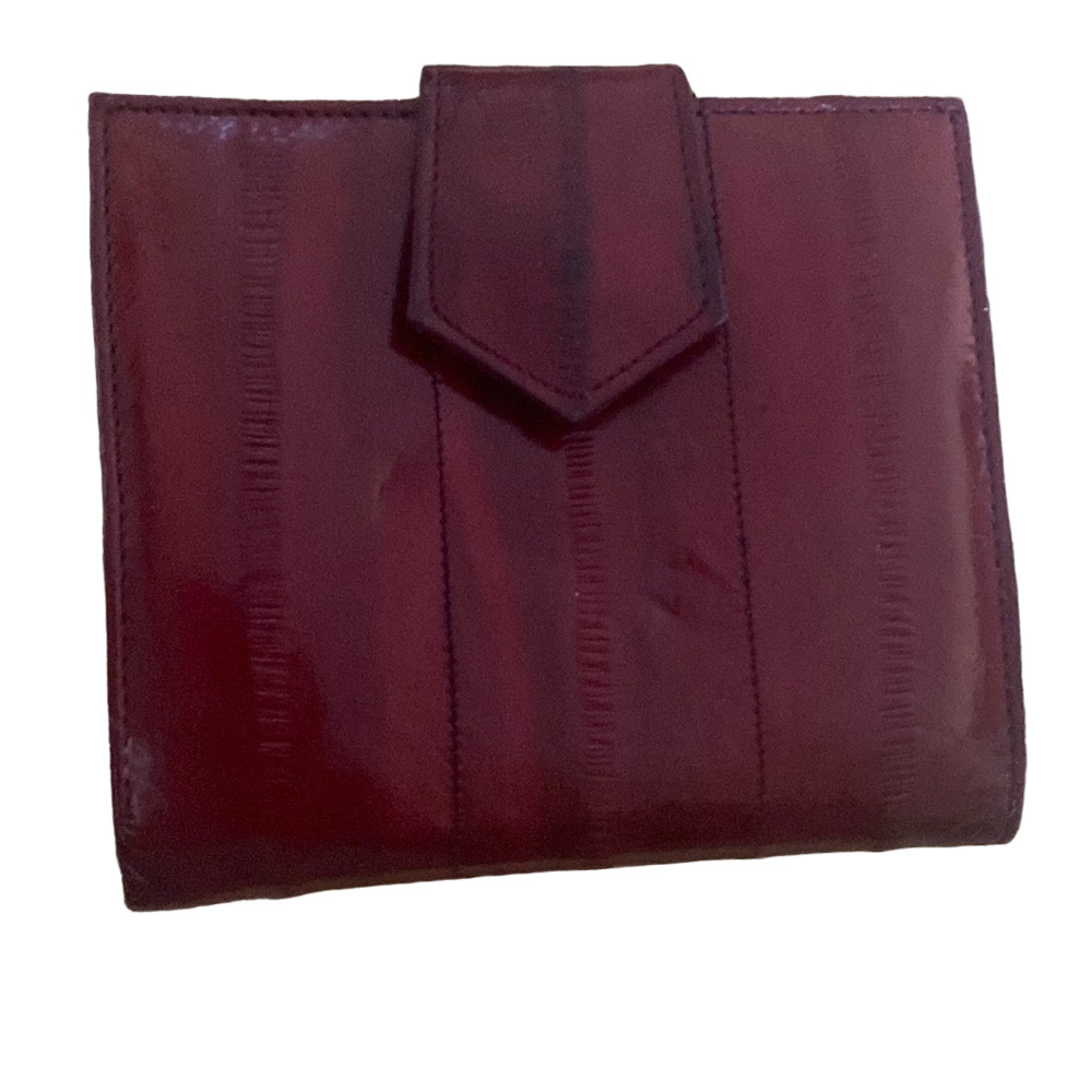 New Eel skin wallet oxblood red